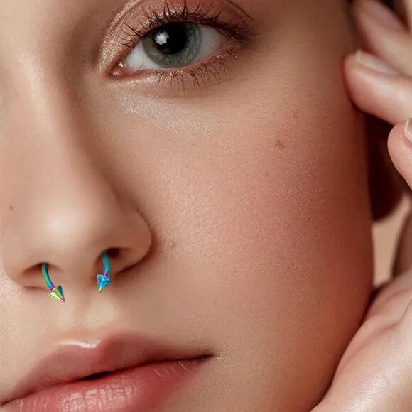 36PCS Stainless Steel Horseshoe Nose Septum Rings Variety Pack for Men Women - Picture 6 of 7